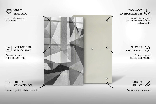 Induction hob protector Concrete sharp abstraction