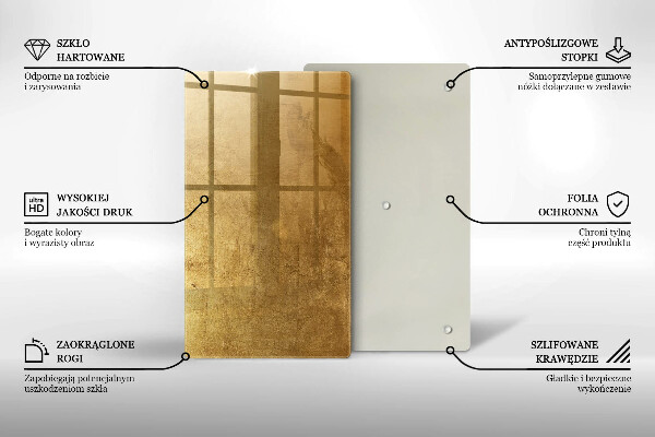 Induction hob protector Gold texture background
