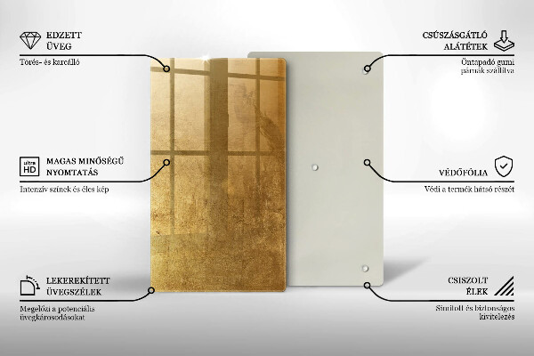 Induction hob protector Gold texture background