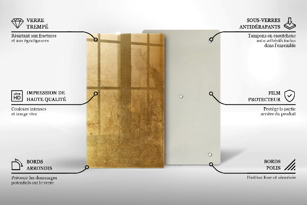 Induction hob protector Gold texture background