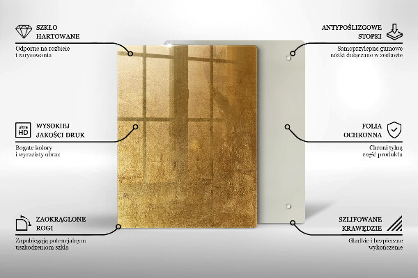 Induction hob protector Gold texture background