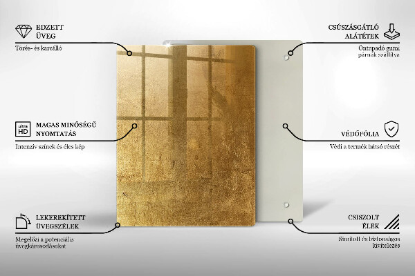 Induction hob protector Gold texture background