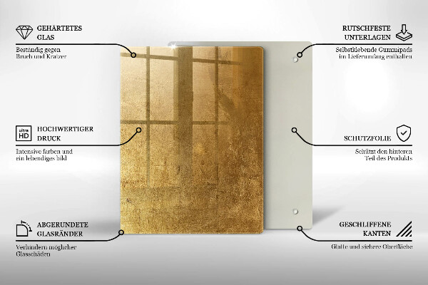 Induction hob protector Gold texture background