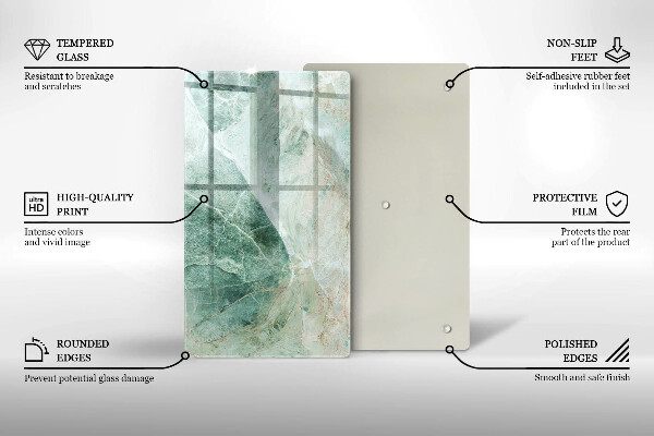 Induction hob protector Stone structure