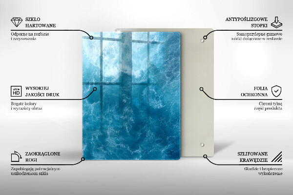 Induction hob protector Blue water