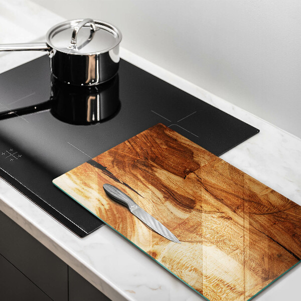 Induction hob protector Wooden board texture