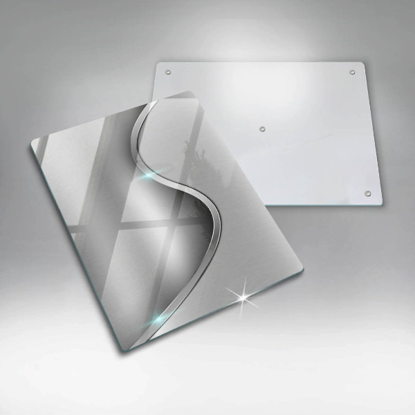 Kitchen countertop cover Silver metal abstraction