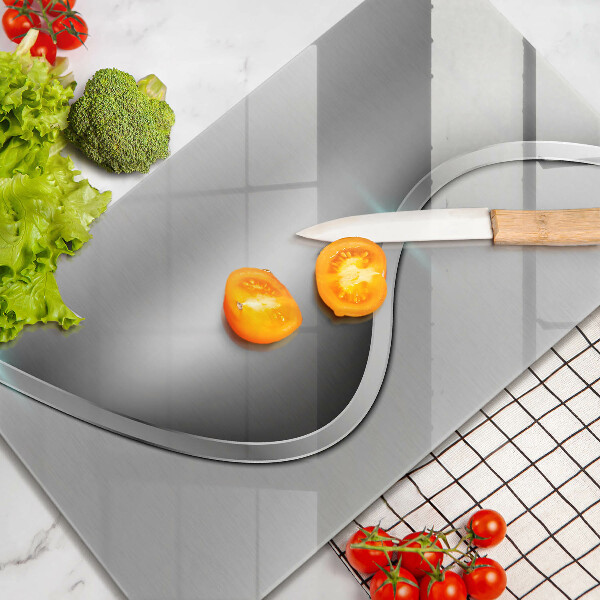 Kitchen countertop cover Silver metal abstraction