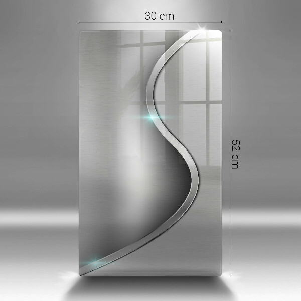 Kitchen countertop cover Silver metal abstraction