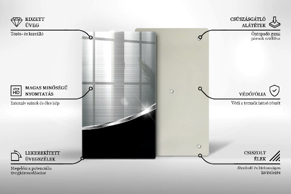 Kitchen countertop cover Abstraction with metal