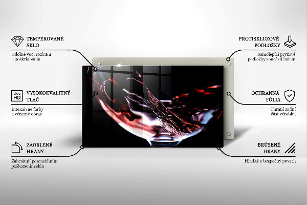 Worktop saver A glass of red wine