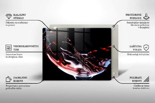 Worktop saver A glass of red wine