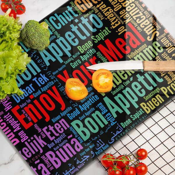 Worktop saver Enjoy your meal transcriptions