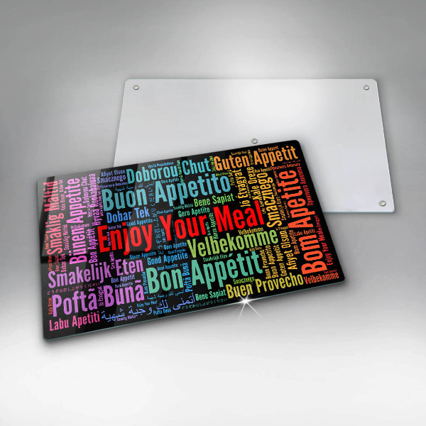 Worktop saver Enjoy your meal transcriptions