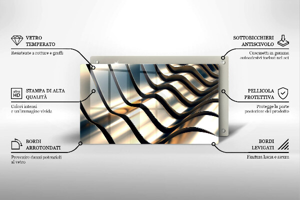 Worktop saver 3D metal shapes