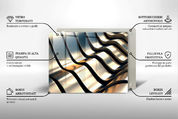 Worktop saver 3D metal shapes