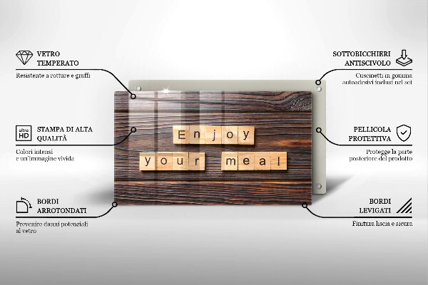 Worktop saver The inscription Enjoy Your Meal