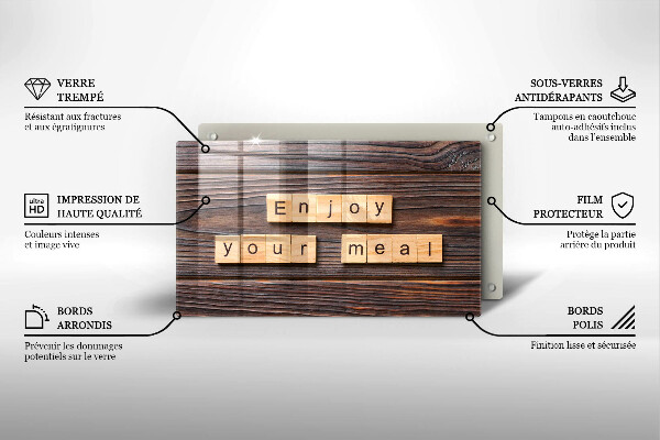 Worktop saver The inscription Enjoy Your Meal