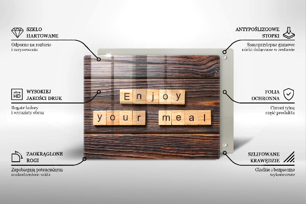 Worktop saver The inscription Enjoy Your Meal