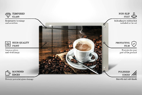 Kitchen worktop saver Cup and coffee beans