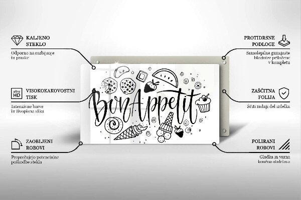 Kitchen worktop saver The inscription Bon Appetit