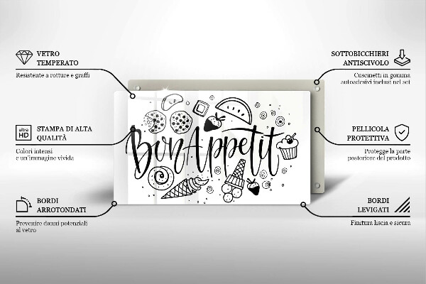 Kitchen worktop saver The inscription Bon Appetit