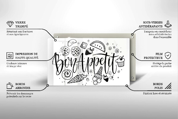 Kitchen worktop saver The inscription Bon Appetit