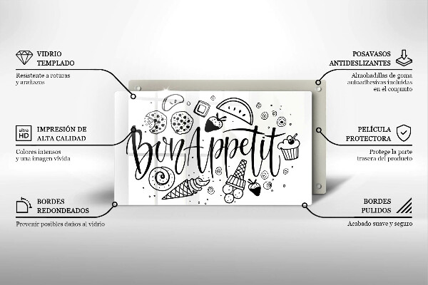 Kitchen worktop saver The inscription Bon Appetit