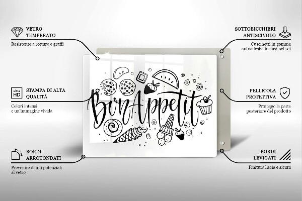 Kitchen worktop saver The inscription Bon Appetit