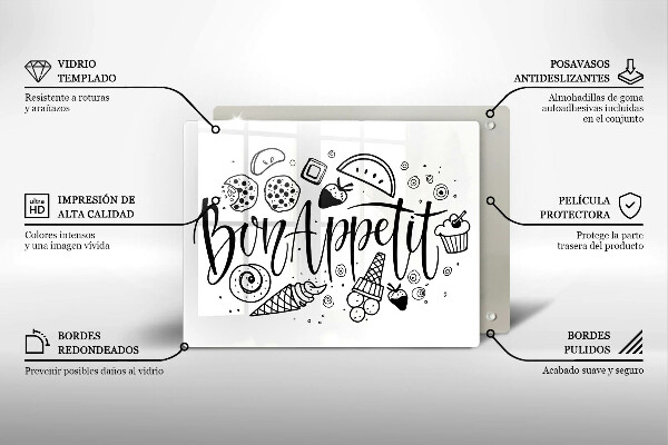 Kitchen worktop saver The inscription Bon Appetit