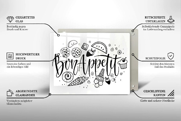 Kitchen worktop saver The inscription Bon Appetit