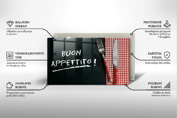 Kitchen countertop cover The inscription Buon Appetito!