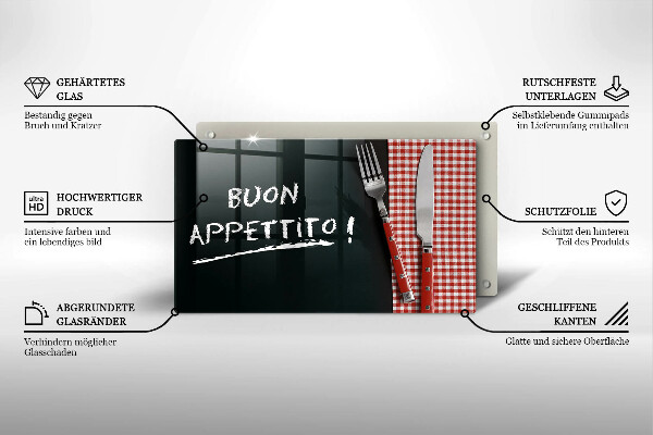 Kitchen countertop cover The inscription Buon Appetito!