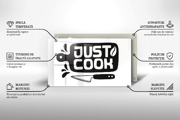 Worktop saver Kitchen inscription Just Cook