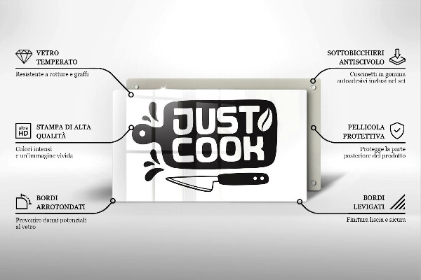 Worktop saver Kitchen inscription Just Cook