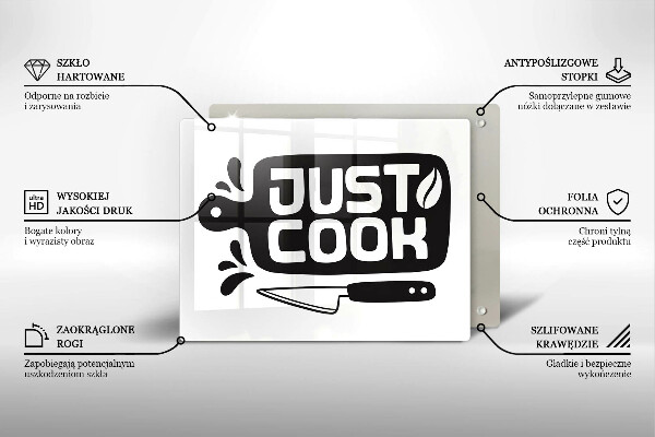 Worktop saver Kitchen inscription Just Cook