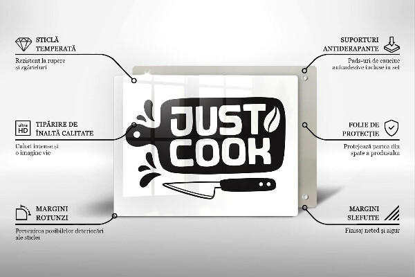 Worktop saver Kitchen inscription Just Cook