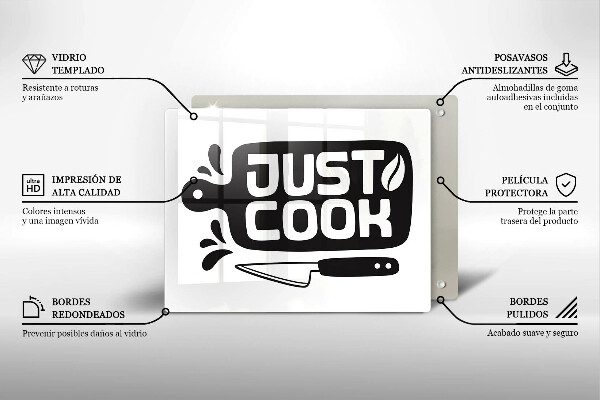 Worktop saver Kitchen inscription Just Cook