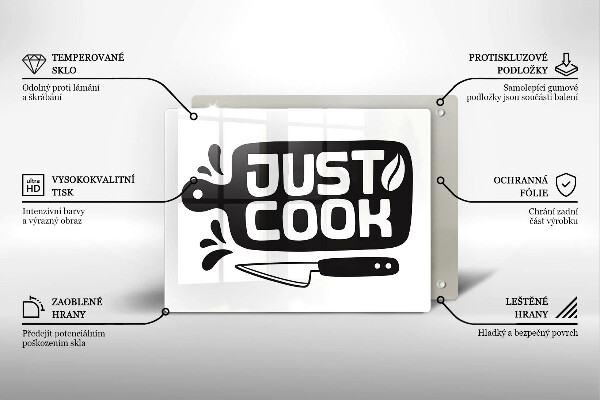 Worktop saver Kitchen inscription Just Cook