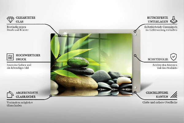 Kitchen worktop saver Zen bamboo stones