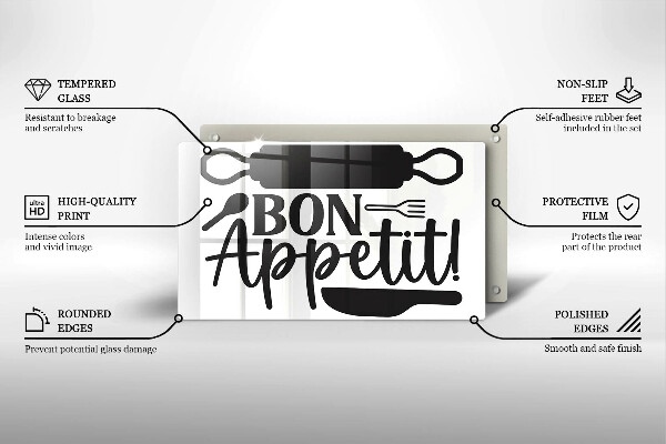 Kitchen worktop saver The inscription Bon Appetit