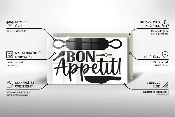 Kitchen worktop saver The inscription Bon Appetit