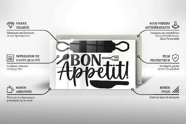 Kitchen worktop saver The inscription Bon Appetit