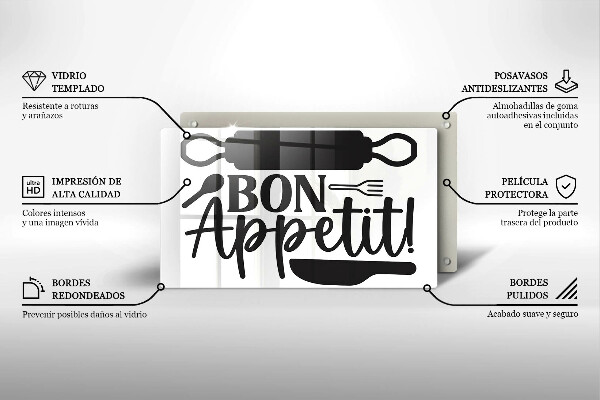Kitchen worktop saver The inscription Bon Appetit