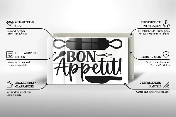 Kitchen worktop saver The inscription Bon Appetit