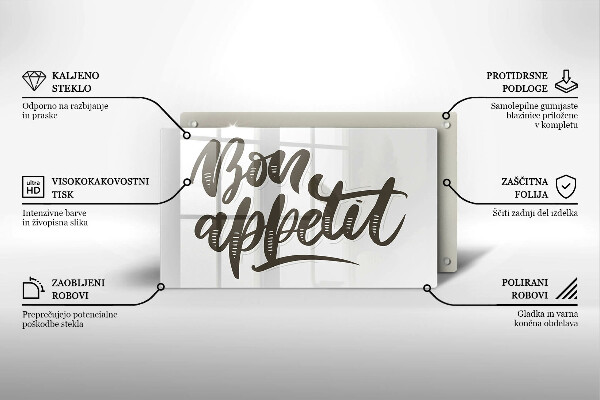 Kitchen worktop saver The inscription Bon Appetit