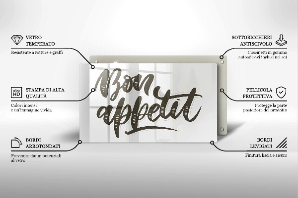 Kitchen worktop saver The inscription Bon Appetit