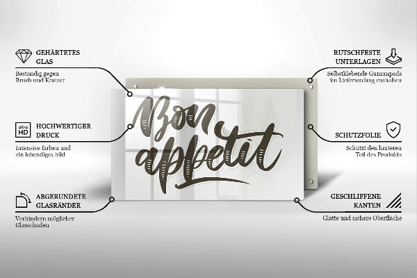 Kitchen worktop saver The inscription Bon Appetit