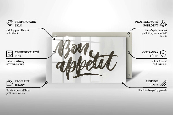 Kitchen worktop saver The inscription Bon Appetit