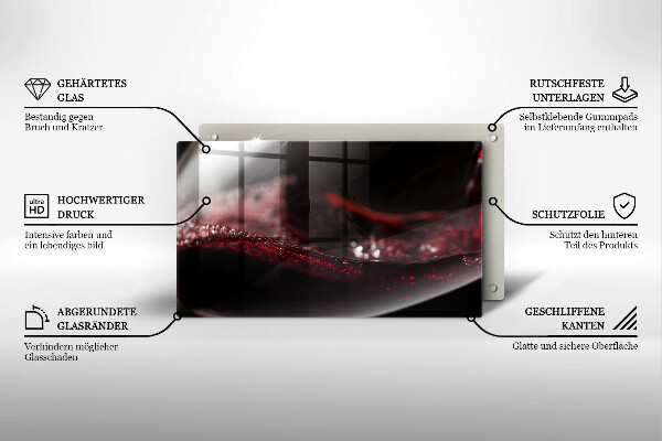 Kitchen worktop saver Red wine glass